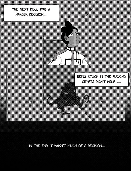 msillzie's tweet image. A comic I drew for  #DAMMED. It's sloppy but I'm happy w/ the result. Had to shrink the pages I hope it look ok! @w@