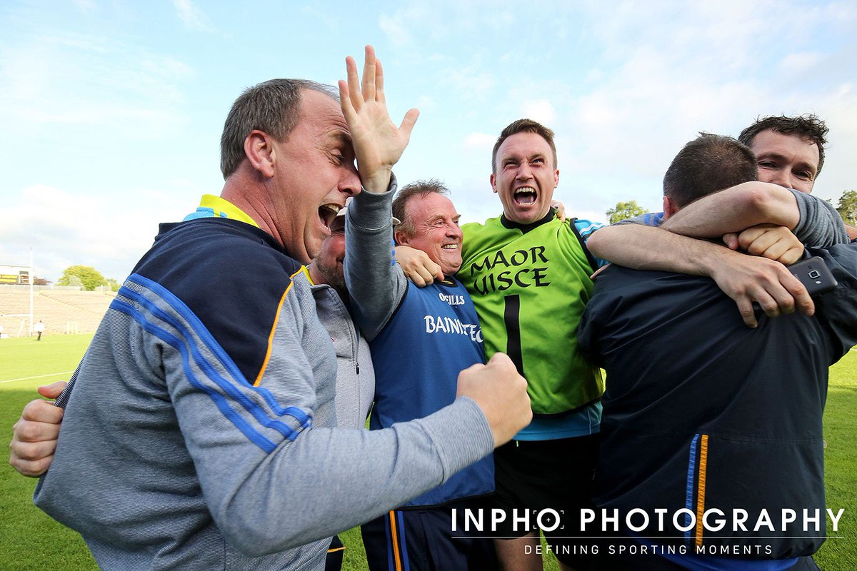 Inphosports's tweet photo. What a massive upset win for Longford this evening over Monaghan. It's easy to see how much it means to them https://t.co/nMNAo5oYaJ