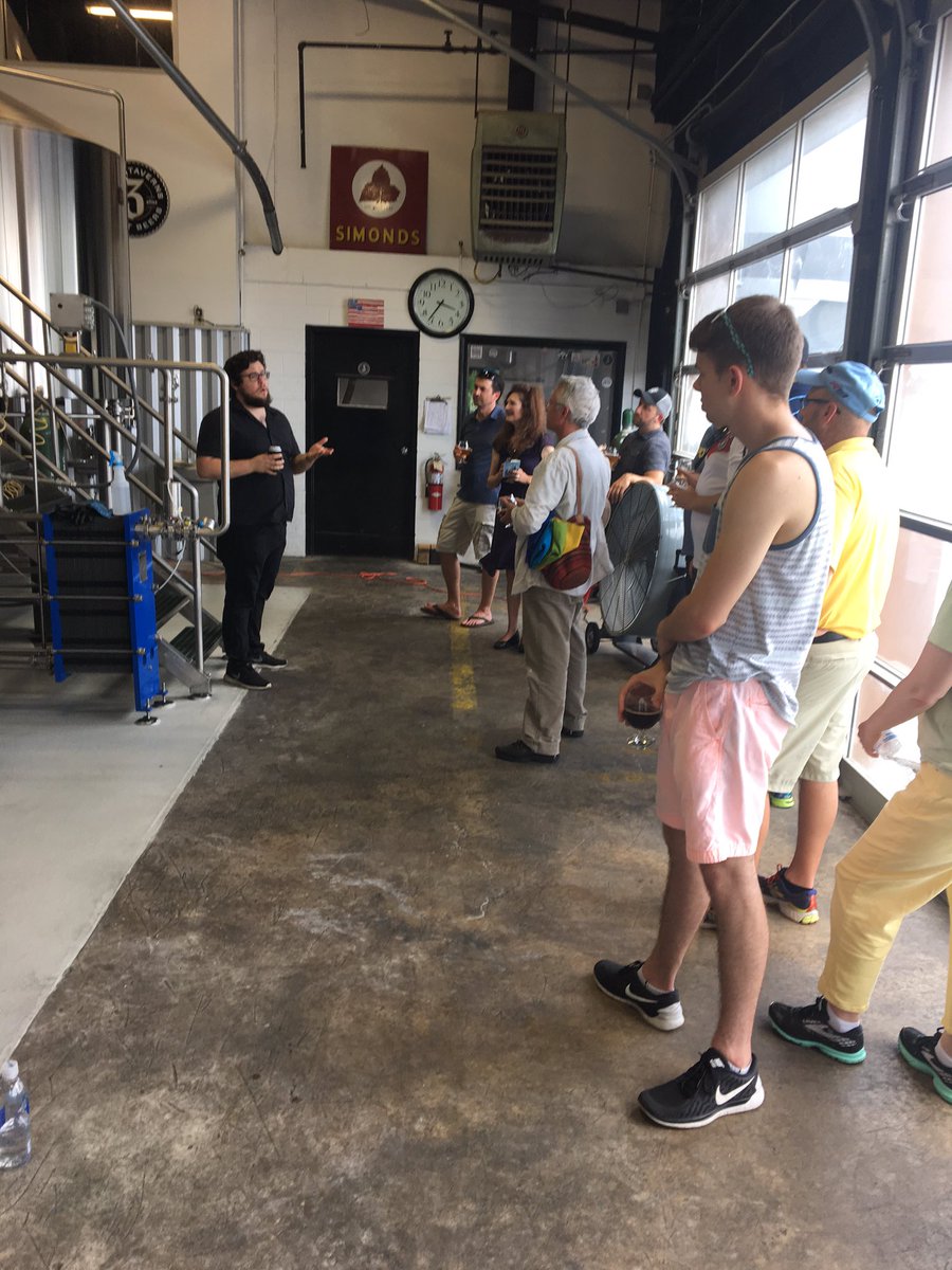 Our group getting a great private tour today <a href="/ThreeTaverns/">Three Taverns Brewery</a> after a priv Wild Heaven visit. <a href="/BlueTarpBrew/">BlueTarp Brewing Co.</a> up next!