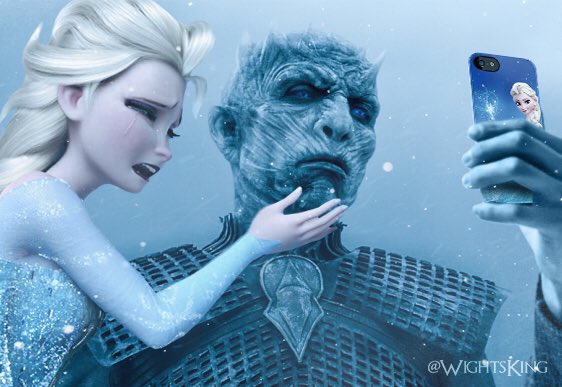 WightsKing's tweet photo. Break-up selfie. #LetHerGo #GameOfThrones https://t.co/p8eEyaIJMt