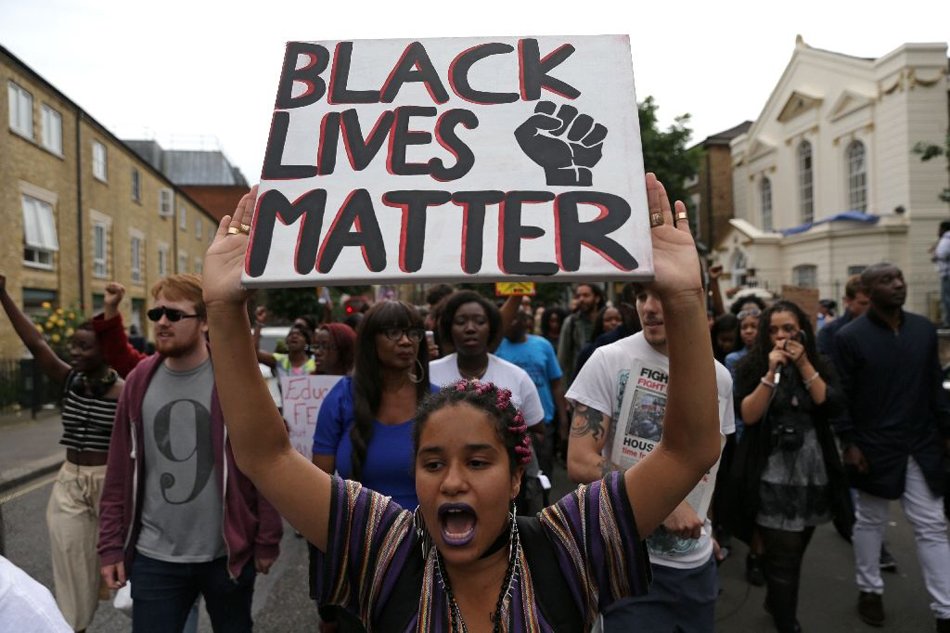 Hundreds join'Black Lives Matter' protest in London https://t.co/N9s0CjJLQf