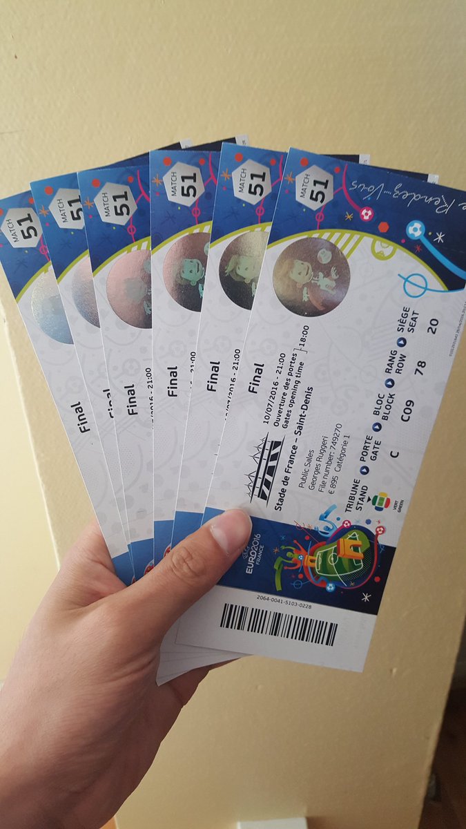 samsonic111's tweet photo. @Pogba2016ticket @2016eurospares @2016EuroTickets @UEFAEURO @walesaway 
Final Game https://t.co/7ITTwtdSkQ