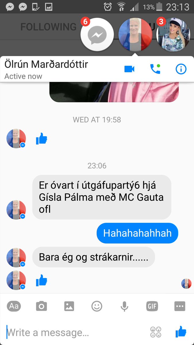 Mamma fór að djamma í gær