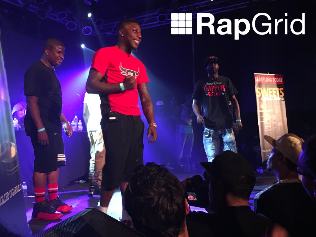 rapgrid's tweet photo. After one round, NWX is winning - they were electric. K-Shine is happy #UFB2 https://t.co/VSLl5q9Hrm https://t.co/b0myw4PgIX