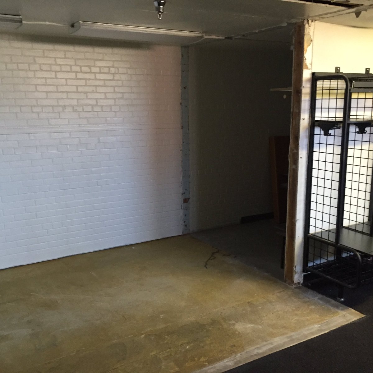BaronCommaTim's tweet photo. Opening up walls in the @GCU_Lopes @GCU_WSOC Locker Room! Improving space and functionality. #NeverStopProgressing https://t.co/O4TbdlqzVG