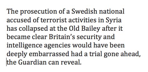 #Terror trial collapses after fears of deep embarrassment to SecurityServices
theguardian.com/uk-news/2015/j…
#MI6  #Britain