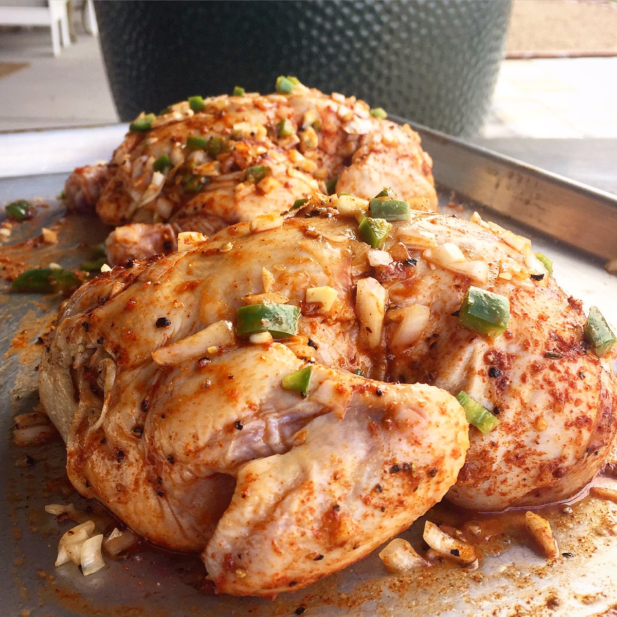 girlscangrill's tweet photo. After getting drunk on tequila the hens have been rubbed with @code3spices Grunt rub, cumin, cayenne + paprika https://t.co/n8pe0nVY3y