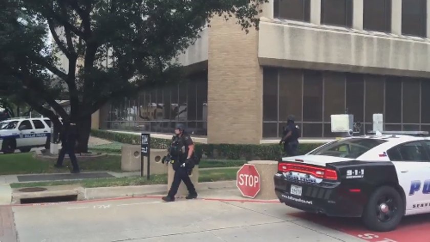 Dallas PD on lockdown, reports of shots fired