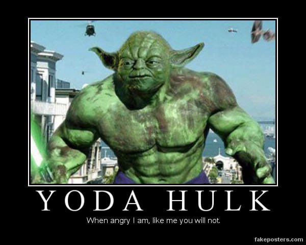 VeryShortYoda's tweet photo. A force powerful Hulk! This movie needs to happen https://t.co/2gpHzt9TC0