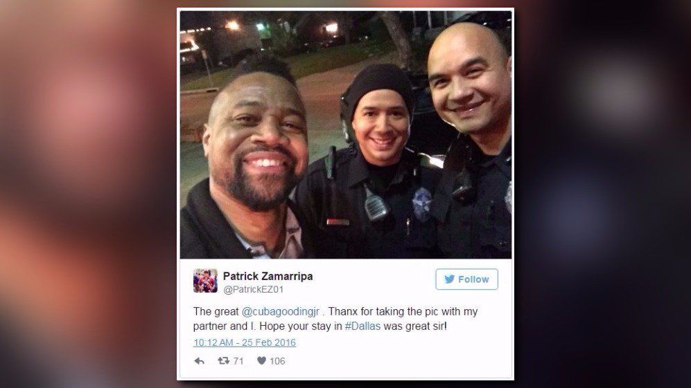 KHOU's tweet photo. Cuba Gooding Jr. 'cried' over slain Dallas officer https://t.co/fazpuJ7mVa https://t.co/6fjKgfxJcY