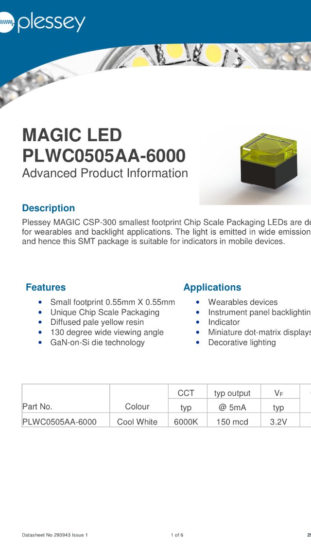 Cranial_Eight's tweet image. #backlight for displays?  Try the #magicled from #Plessey