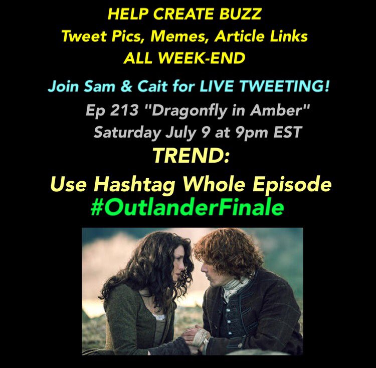 Mimi Fraser (@mimicipher) on Twitter photo .<a href="/Outlander_STARZ/">Outlander Universe</a>
Last chance to BUZZ IT UP‼️
Join <a href="/SamHeughan/">Sam Heughan</a> <a href="/caitrionambalfe/">Caitríona Balfe</a> for LIVE TWEET PARTY🎉🍸❤️
#Outlander .<a href="/Outlander_STARZ/">Outlander Universe</a>
Last chance to BUZZ IT UP‼️
Join <a href="/SamHeughan/">Sam Heughan</a> <a href="/caitrionambalfe/">Caitríona Balfe</a> for LIVE TWEET PARTY🎉🍸❤️
#Outlander
