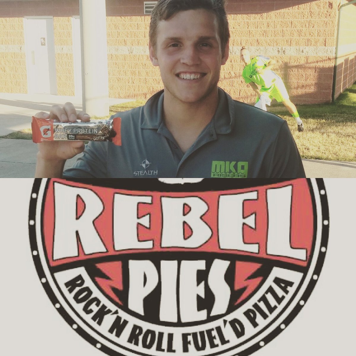 Your @rebelpies POTG as if there was any doubt after a full volley from 40 into the net, Adam Clauss! #riseandgrind