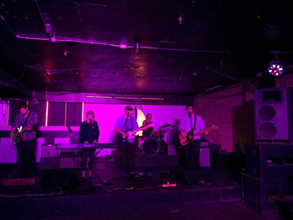 Pals <a href="/stonetrotters/">Stonetrotter</a> sound checking at <a href="/DstrctGuelph/">DSTRCT</a> for our show tonight. Disco ball mood is 👌