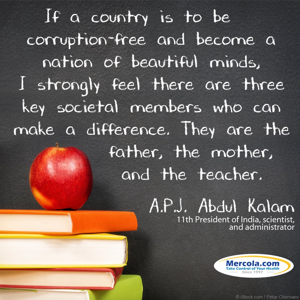 mercola's tweet photo. "If a country is to be corruption-free and become a nation of beautiful minds..." #Quote https://t.co/EIUGR0whoR