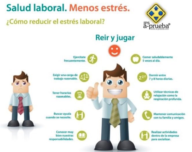 a_prueba's tweet photo. Salud laboral. Menos estrés. #Infografía https://t.co/tTJtLFB17d