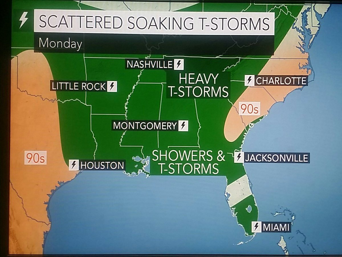 7steps2quit's tweet image. Stormy in deep south and Southeast. #Accuweather #wnnfans