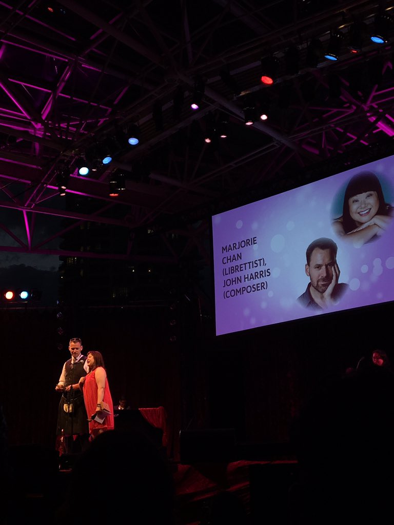 CanadianOpera's tweet photo. Congrats to Majorie Chan &amp; John Harris w/ @TapestryOpera on their #Dora2016 win for M'dea Undone! 🎉🎶🎉 https://t.co/5XI6BHIUuW
