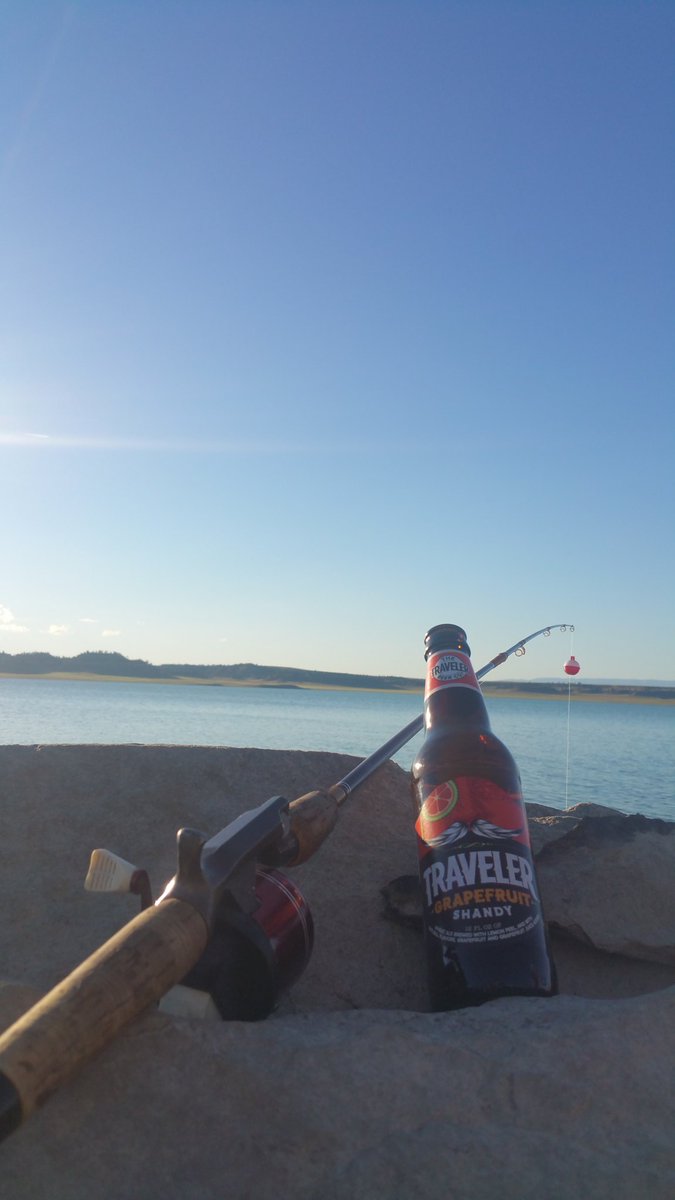 Summertime fishing with my traveler! <a href="/TravelerBeer/">Traveler Beer Co.</a> #trvlr