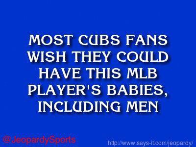 JeopardySports's tweet photo. "Who is: Kris Bryant?"
#JeopardySports https://t.co/7f1pzTf2yK