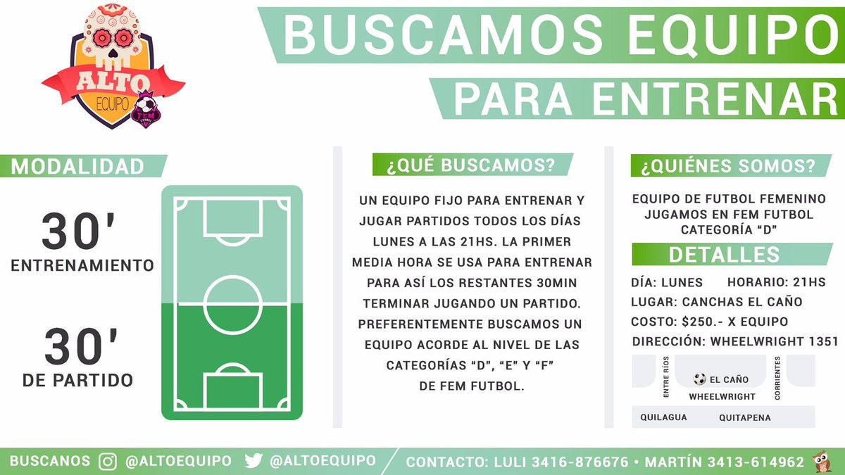 AltoEquipo's tweet photo. #AltoEquipo ⚽ Buscamos equipo para Entrenar! 💪 Detalles en la Foto ✌️ @Femfutbol_ros https://t.co/2Ox1JuhDFB