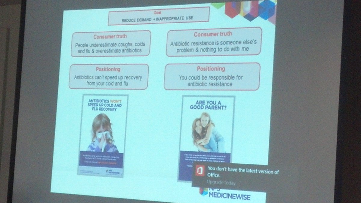 GAPSaus's tweet photo. Patient's beliefs about #antibiotics #antimicrobialresistance @NPSmedicinewise  #AMS2016 @AkoladeAust https://t.co/5JEPIdisFb