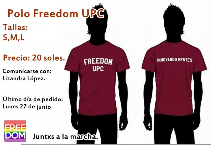 Chrisjairo's tweet photo. #FreedomUPC #LoveIsLove #Pride2016
¿Upecino,ya tienes tu polo para la Marcha del Orgullo?
966 988 274 - Lizandra L. https://t.co/Yylo3MKFmK