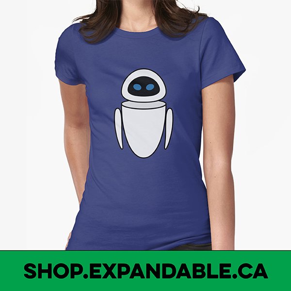 xpndblshop's tweet photo. Grab a #BuyNLarge or #Eve t-shirt to celebrate eight years of Disney Pixar's WALL·E! https://t.co/Quvb0trCpm https://t.co/32mlJhV0Fg