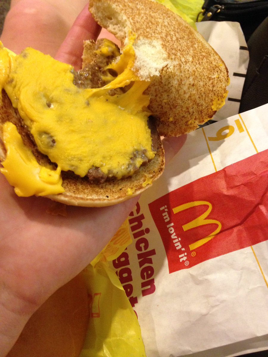 Kaytayhart's tweet image. Not ok $3 for bread and cheese and a tiny patty. #imnotlovingit @McDonalds