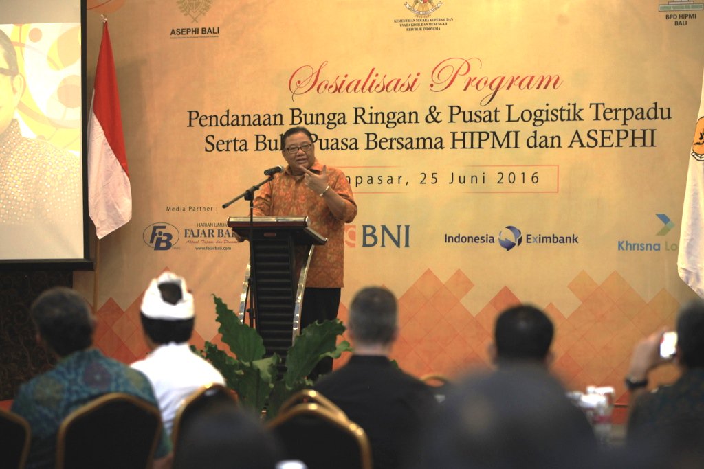 Sambutan @Puspayoga pd Sosialisasi Prog Pendanaan Bunga Ringan &amp; Pusat Logisti Terpadu @ Hotel Fave Denpasar (25/06)