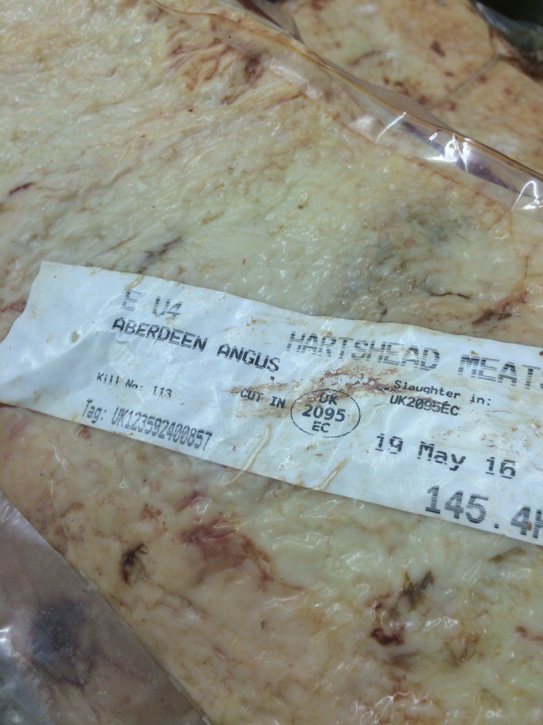 Rhiana is in for a treat... 5 week dry aged Aberdeen Angus sirloin on its way to her gig in #Manchester