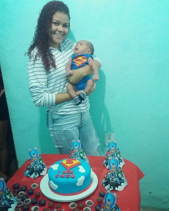 Amanda_Olv06's tweet photo. Mesversario Do Enzo 😍💜 #1Mês #SuperMem https://t.co/Gik0oTsRIU