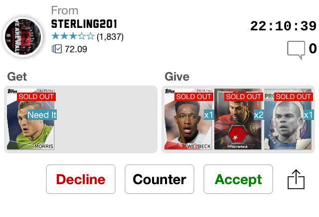 Steal or bust? Topps KICK (m.onelink.me/d42651b4) the card is 44cc
