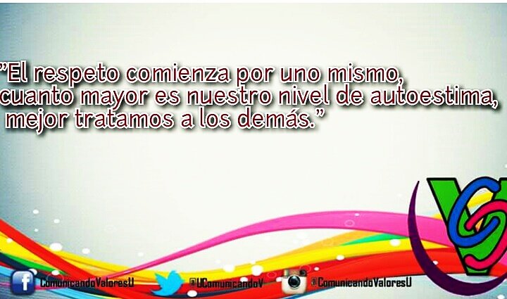 UComunicandoV's tweet photo. Respeta para que recibas respeto.
#UnergComunicandoValores
#UnergRespeto
#UnergUnidosSomosMás https://t.co/7DuKHMP6TK