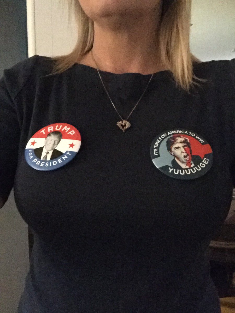 BeStillQueen's tweet photo. @Deb_Saw_Boy I got accused of having fake boobs,by a #Hillary dummy. #RealBoobsMatter #GoodBrasMatter#Trump2016 🇺🇸🇺🇸 https://t.co/ELhTss3VuF