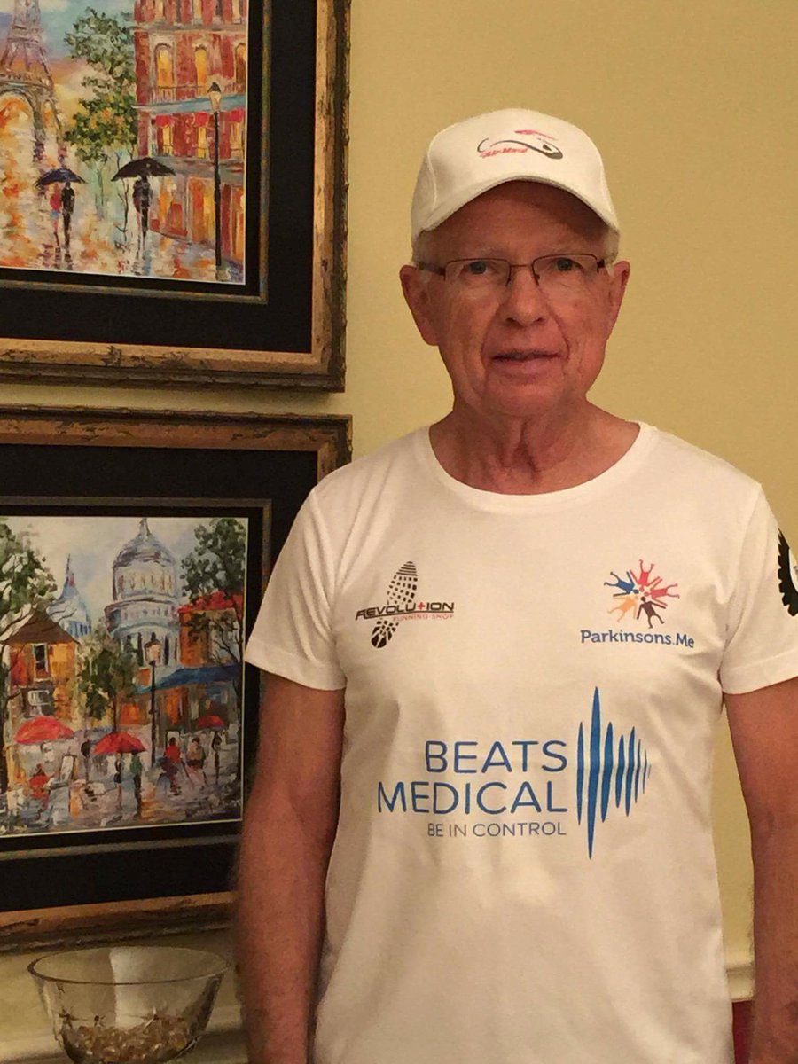 PDandMe71's tweet photo. Awesome photo of my friend @JimEKennedy1 in his new @parkinsons_me event shirt 🇬🇧🇺🇸 https://t.co/c4liWJITCF