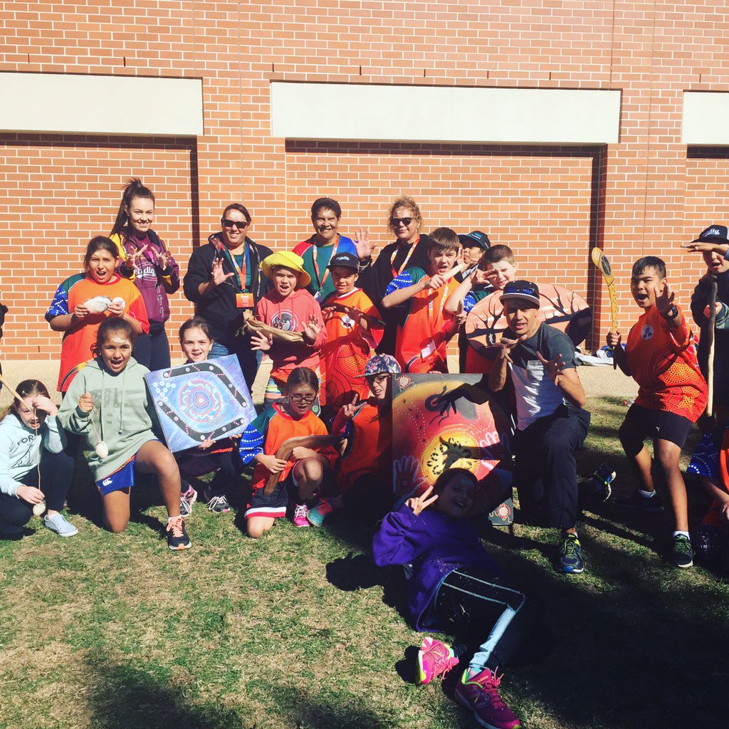 KambuHealth's tweet photo. Some of our deadly #IEYSP2016 kids after their cultural dance session. @usqedu @DeadlyChoices #USQdeadly #KambuUSQ https://t.co/8wwXESCCY9