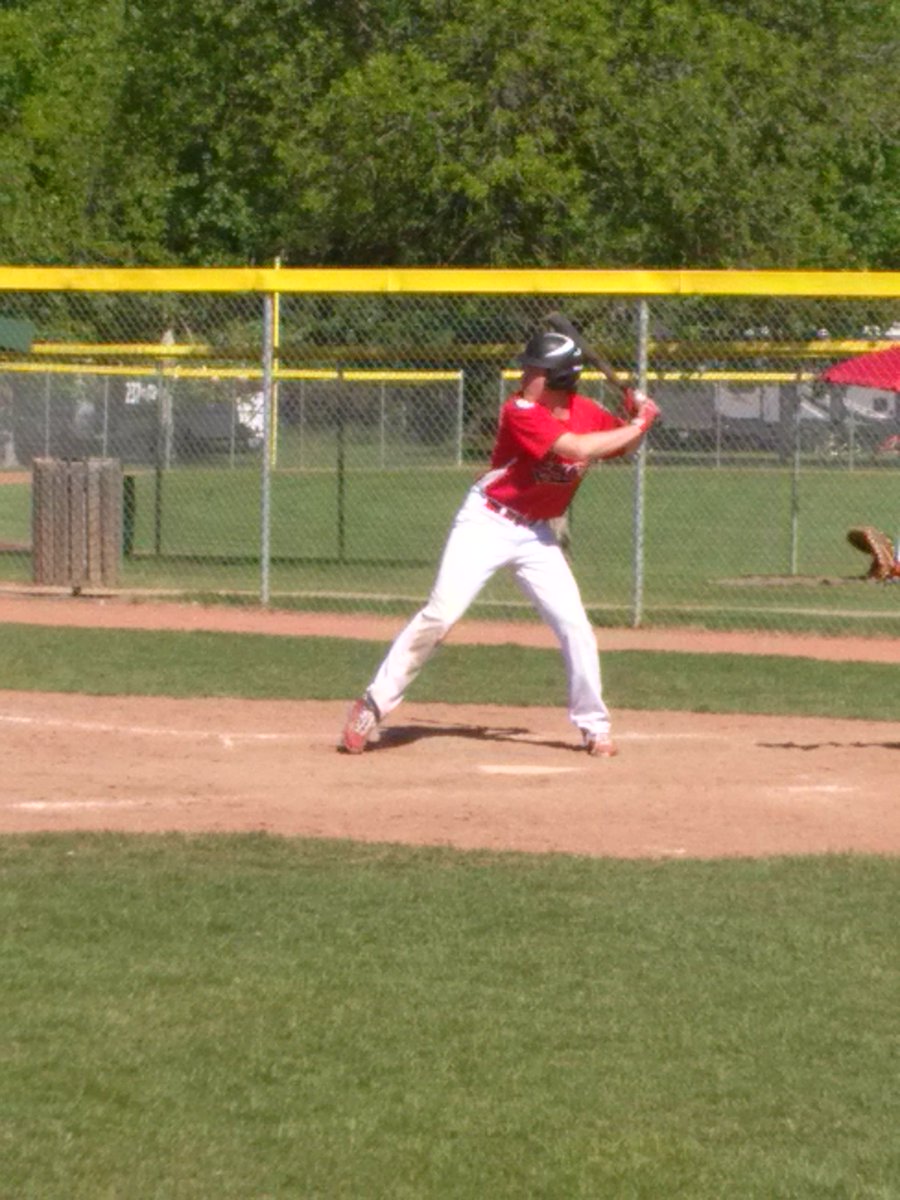 NicholasDerhun's tweet photo. First All Star game done,  great win boys!  love those 384' fences, they make me smile all the way around the bases. https://t.co/13eJ7JVnue