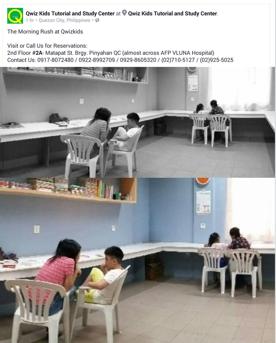 jentleheart15's tweet photo. #quezoncity #tutorialcenter #qwizkids #helping children attain better grades #MommyBlog #Philippines #education https://t.co/8i1ardpba4