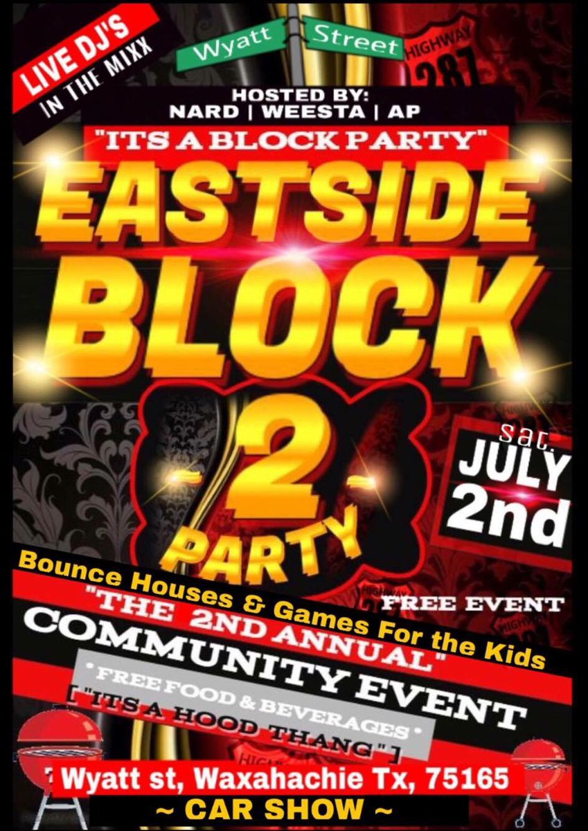 BigMoneyP_93's tweet photo. It's here! This weekend July 2nd pull up the hood will be lit!🔥✊🏽 #EastSideBlockParty2 #75165 https://t.co/EAoXk4JVi7
