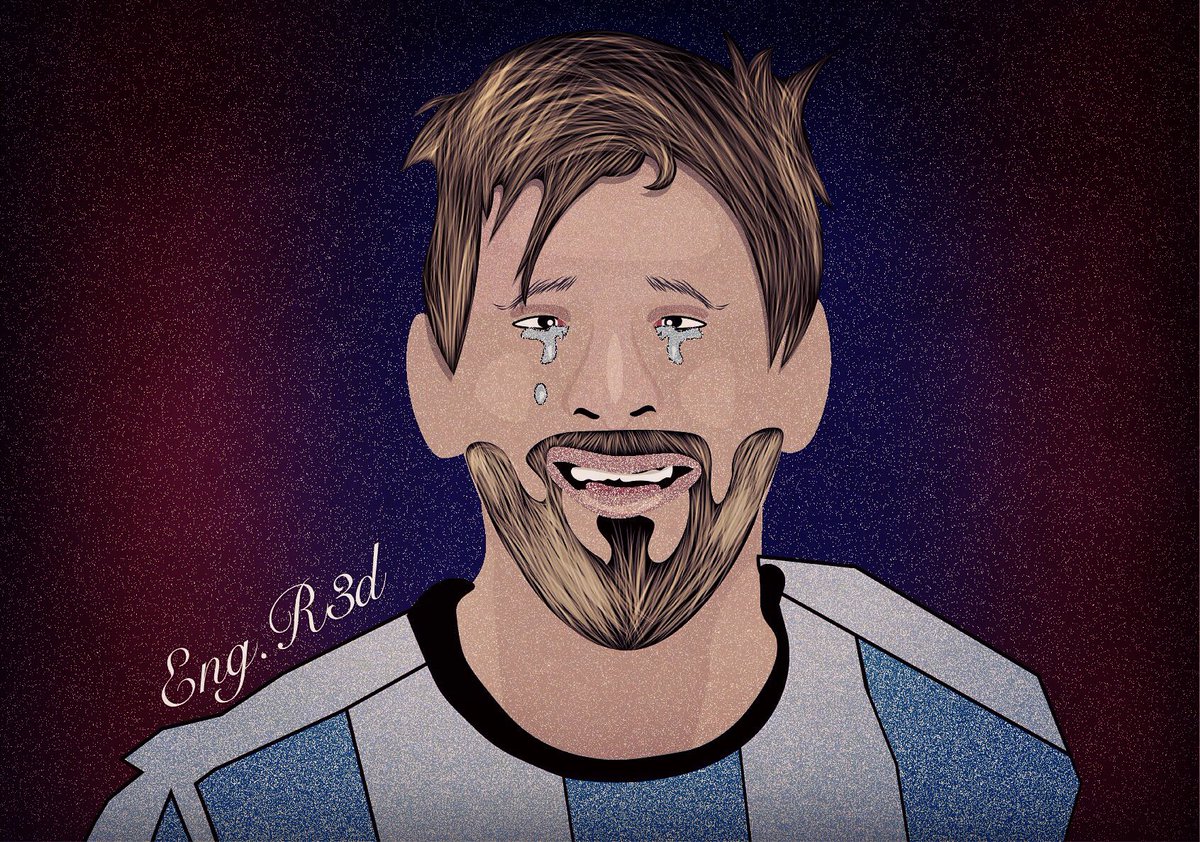 RaadBadr's tweet photo. #messi #MessiRetires #messicrying #رسمتي #كلنا_رسامين https://t.co/U1BJqVCtZI