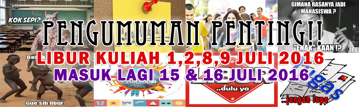 mihunsoed's tweet photo. PENGUMUMAN LIBUR KULIAH MIH 2016 https://t.co/gaBuMZittb
