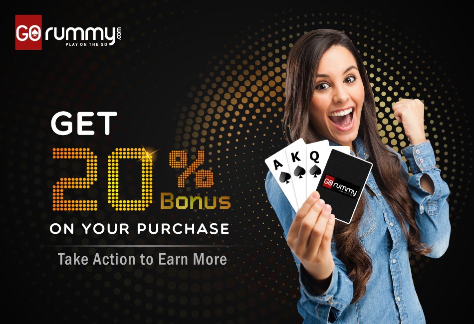 gorummy's tweet photo. Special Bonus Offer! Grab a chance to win Flat 20% Bonus. upto 1000/- on your deposit. #Gorummy https://t.co/xydqDjXhzc