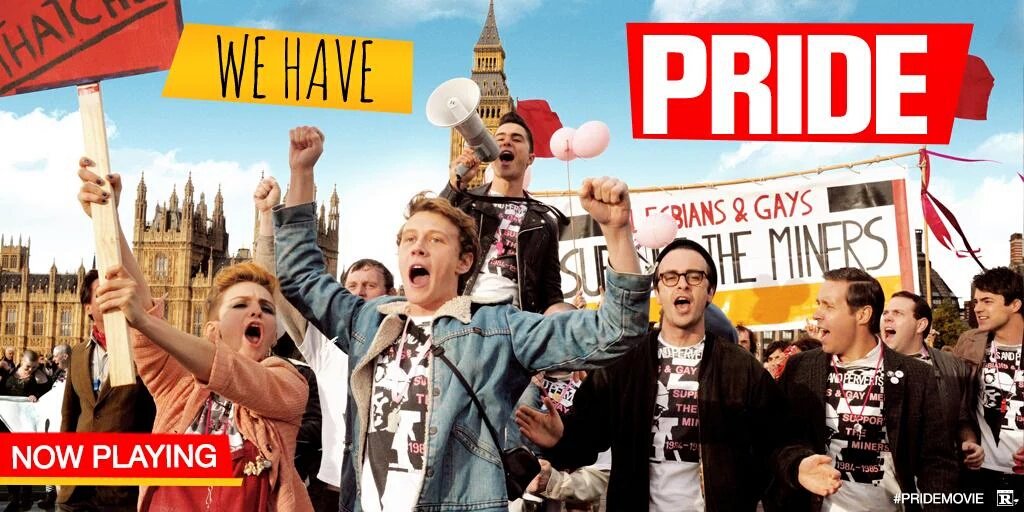 EstudiantesLC's tweet photo. Hoy os aconsejamos una estupenda película, PRIDE, homosexuales y mineros juntos contra la Thatcher...🎥🎬🌈🔨 https://t.co/rvklDetoaY