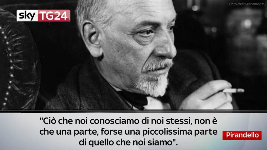 SkyTG24's tweet image. Perché, in fondo, siamo tutti uno, nessuno e centomila. Nasceva oggi Luigi Pirandello.