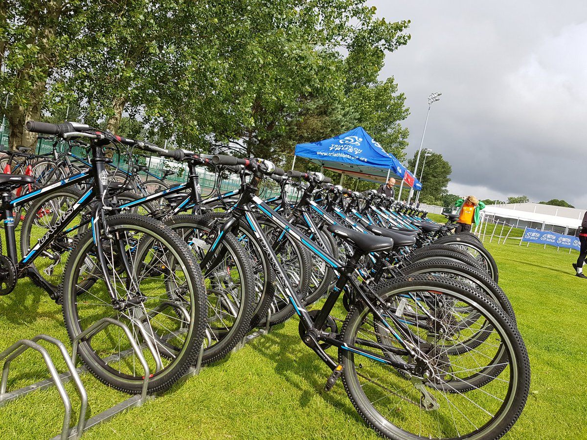 TriTrust's tweet photo. The @dawescycles are ready to cover over 1000km today at our @BritTri minitri 
@cyclesuk #qualitybikes https://t.co/NMbE8RSaPs