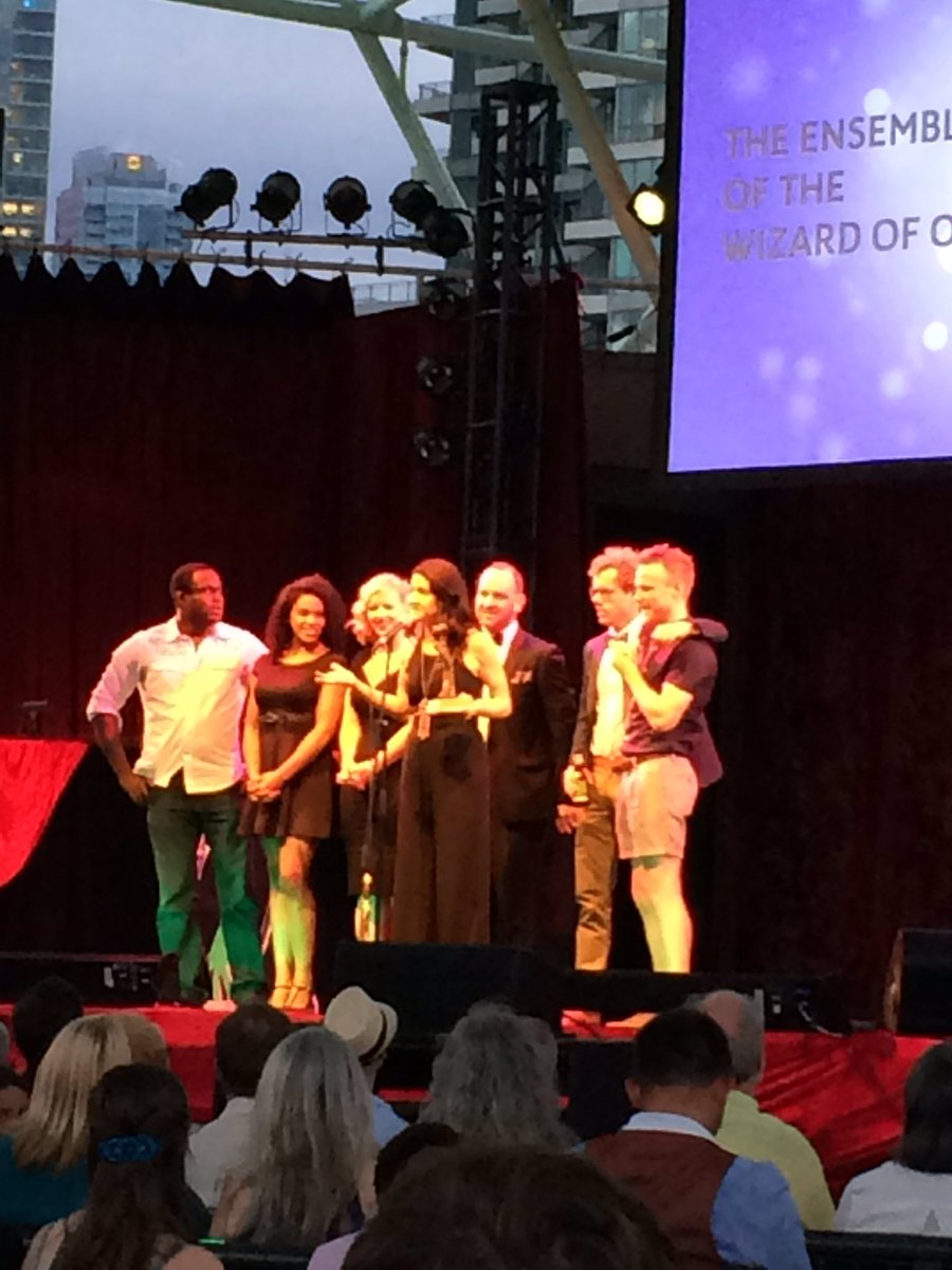 rob_kempson's tweet photo. Beautiful @myMatysio accepting the award on behalf of the #WizardOfOz gang. So much love. @YPTToronto #Doras2016 https://t.co/FgsS3APbZS