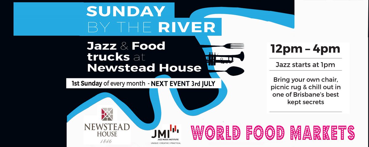 NewsteadHouse's tweet photo. Looking for something to do on Sunday? Join us @NewsteadHouse @JazzMusicInst @WorldFoodMkts #Brisbane #discover https://t.co/TxTZ4m0Y4X