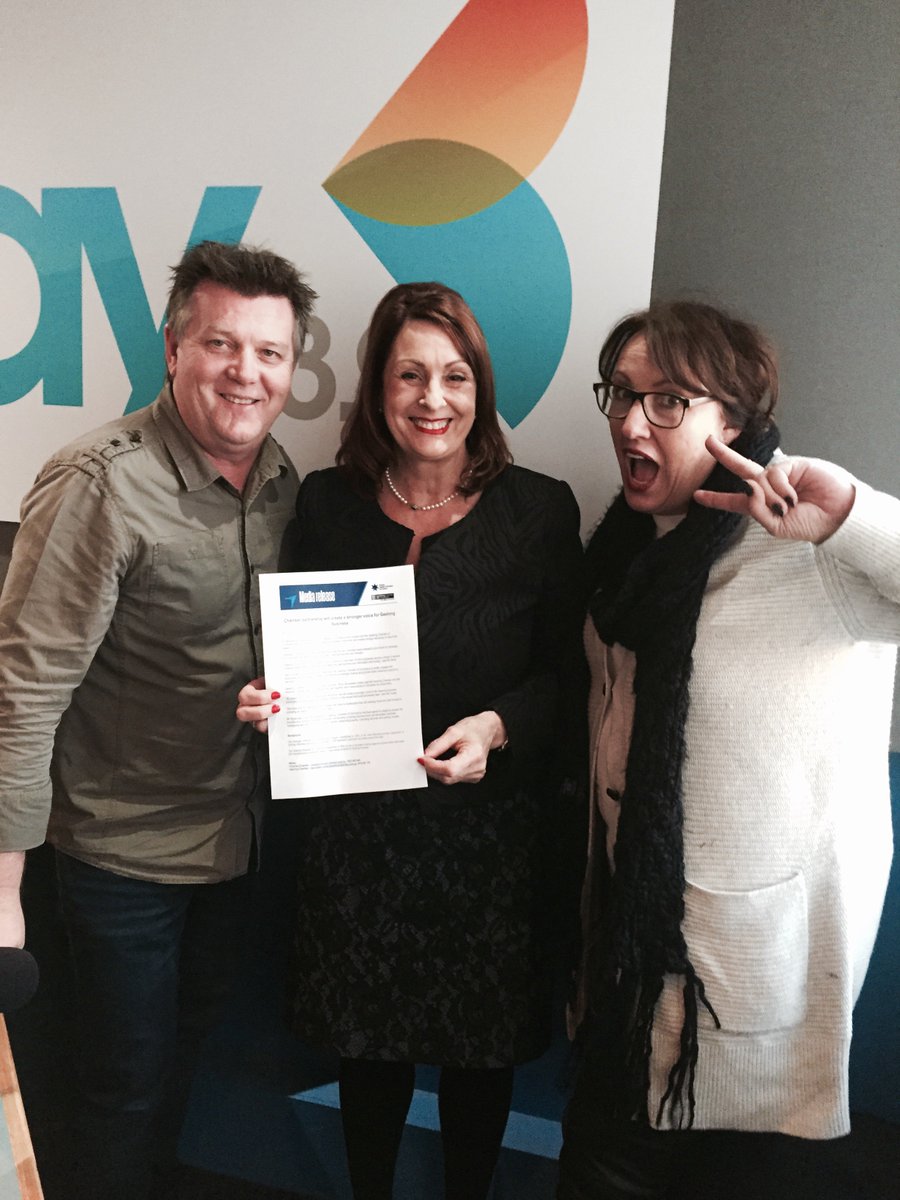 Chamber <a href="/Bern_Uzelac/">Bernadette Uzelac AM</a> announcing new partnership with <a href="/vicchamber/">Victorian Chamber</a> live on air <a href="/bayfm939/">bay 93.9</a> <a href="/philipdalidakis/">Philip Dalidakis</a> <a href="/AusChamber/">tourismtowns</a>