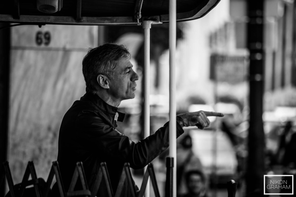 NikonGraham's tweet photo. Tourist on a cable car in Downtown San Francisco. 

#SanFrancisco #UnionSquare #blackandwhite #NikonGraham https://t.co/CO6vtPW9IZ